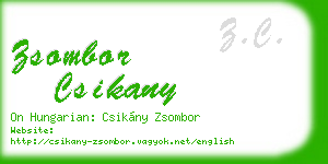 zsombor csikany business card