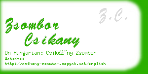 zsombor csikany business card